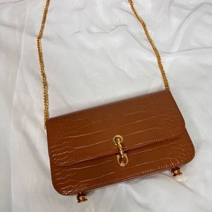 Charles & Keith Meriah Croc-Embossed Clutch